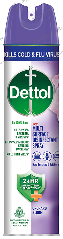 Dettol Dettol Multi-Surface Disinfectant Sanitizer Spray Bottle - 24 hours Antibacterial Protection- Germ Kill on Hard and Soft Surfaces Orchard Bloom