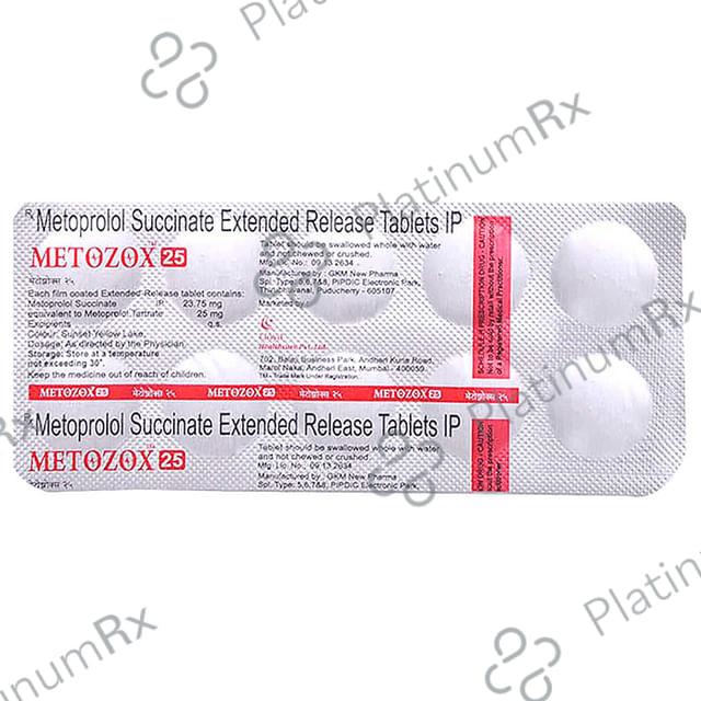 Metozox 25mg Tablet ER 10s