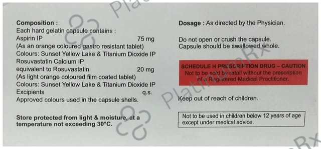 Cardiorostin ASP 20/75mg Capsule 10s