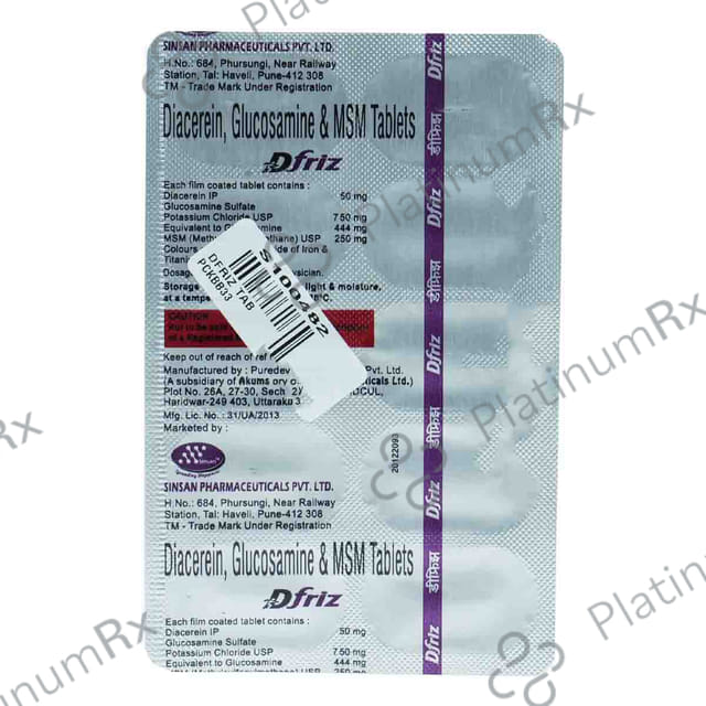 Dfriz 750/50/250mg Tablet 10s