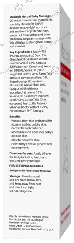 Maxisoft Herbal Baby Massage Oil