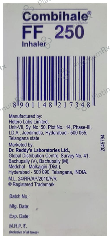 Combihale FF CFC Free 6/250mcg Inhaler 120MDI
