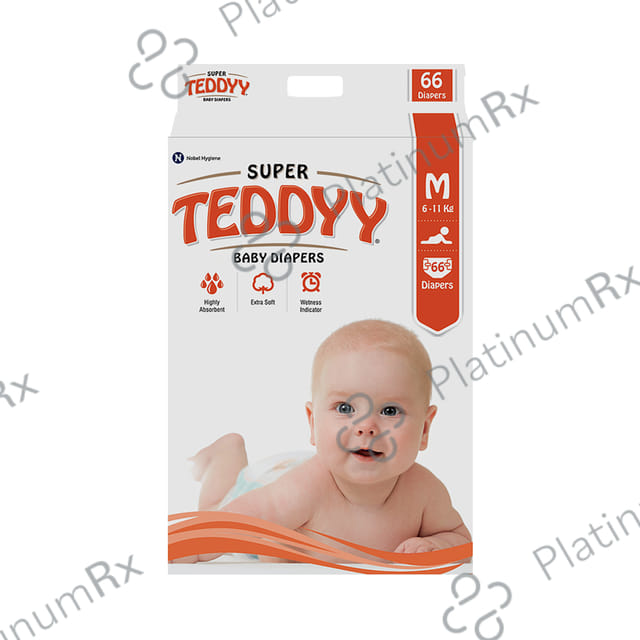 Teddyy Super Baby Diaper Medium 66s