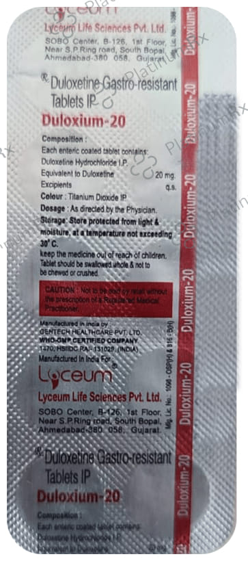 Duloxium 20 Tablet