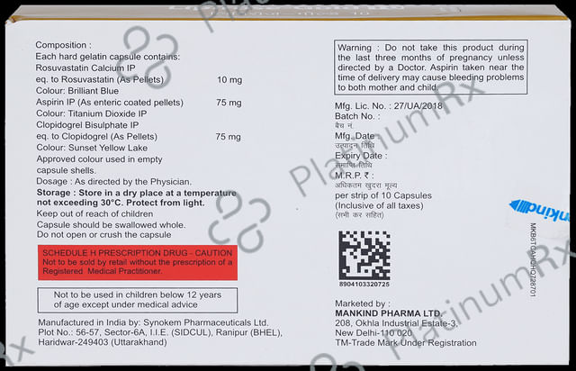 Lipirose Gold 10mg Capsule 10s
