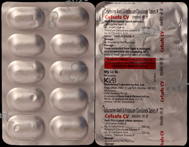 Cefsafe CV 500/125mg Tablet 10s