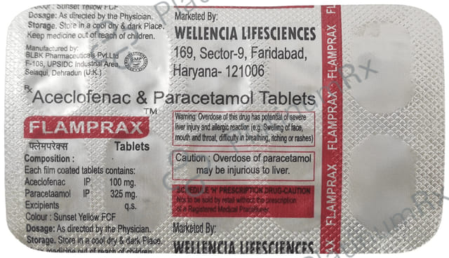 Flamprax 100/325mg Tablet 10s