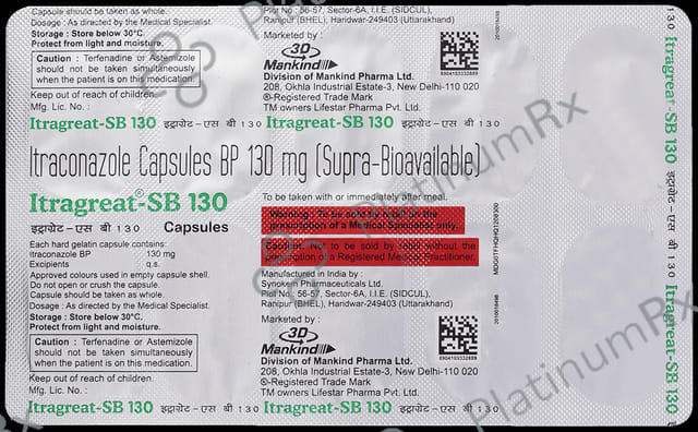 Itragreat SB 130mg Capsule