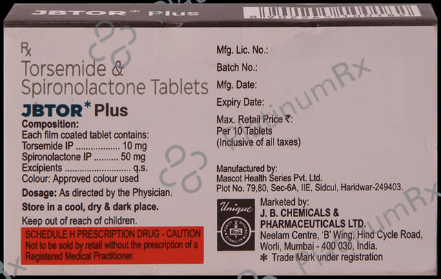 Jbtor Plus 50/10mg Tablet 10s