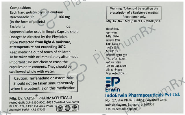 Inditral 100mg Capsule 10s