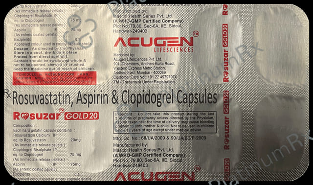 Rosuzar Gold 20 Capsule 10s