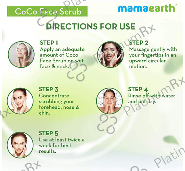 Mamaearth Coco Face Scrub - Paraben & SLS-Free - For All Skin Types