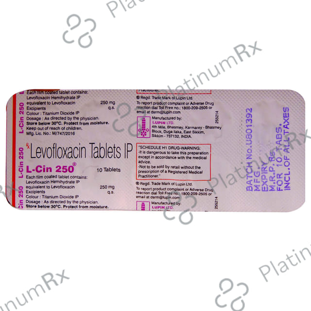 L Cin 250mg Tablet 5s