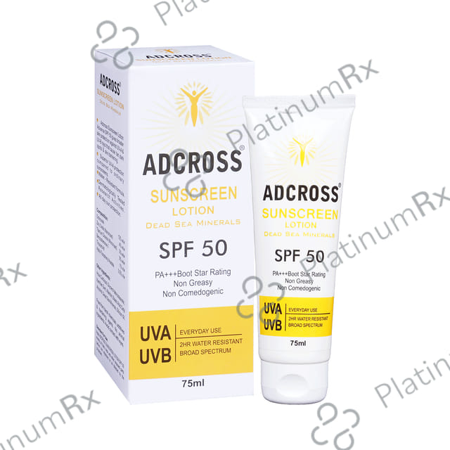 Adcross SPF 50 Sunscreen Lotion 75ml