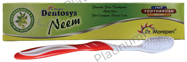 Dr. Morepen Dentosys Neem Toothpaste with Toothbrush Free