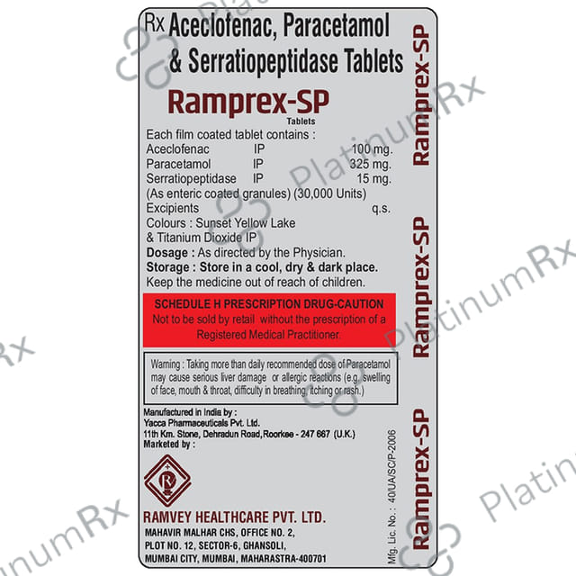 Ramprex SP 100/325/15mg Tablet 10s