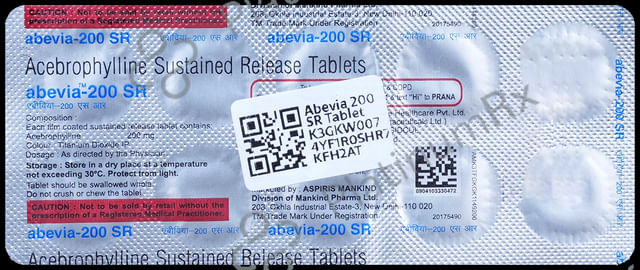 Abevia SR 200mg Tablet 10s