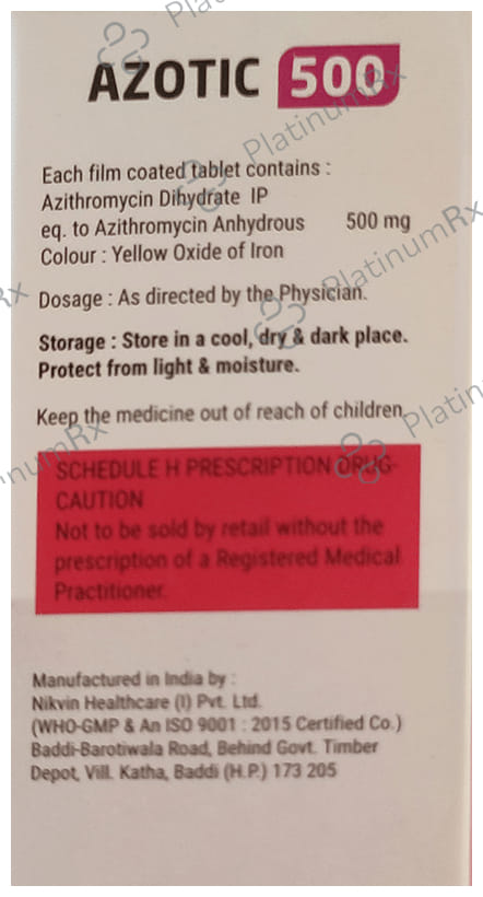 Azotic 500mg Tablet 3s