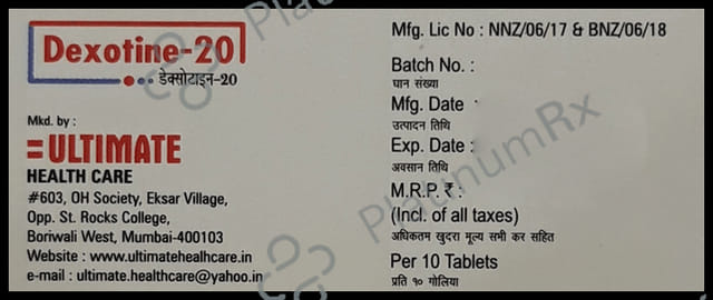 Dexotine 20mg Tablet 10s