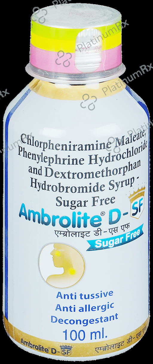 Ambrolite D 2/10/5mg Sugar Free Syrup 100ml