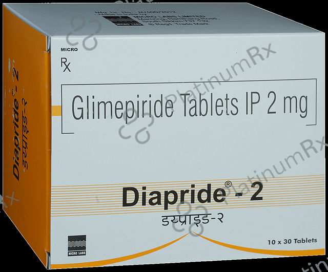 Diapride 2mg Tablet 30s