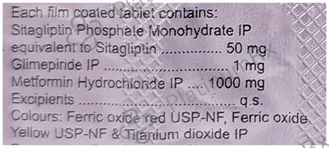 Sitacip GM 50mg/1mg/1000mg Tablet 10S