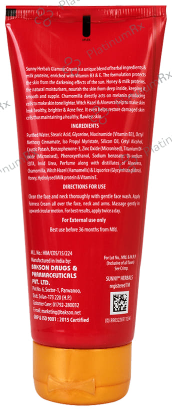 Sunny Herbals Glamour Cream for Smooth & Supple Skin - For Women