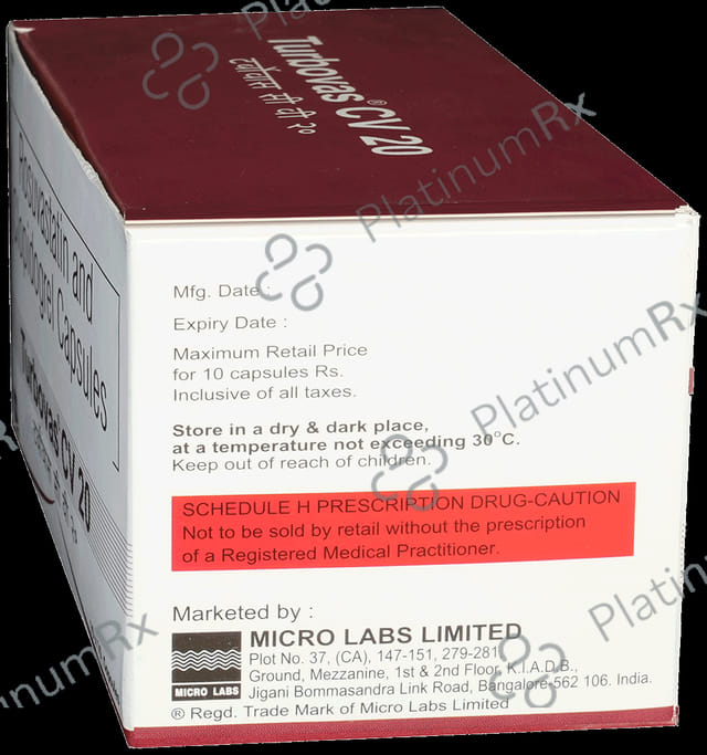 Turbovas CV 20/75mg Capsule 10s