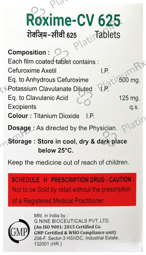 Roxime-CV 625 Tablet