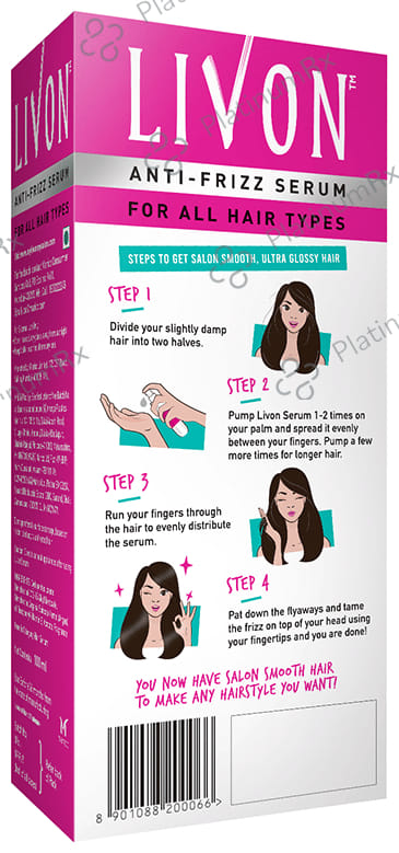Livon Anti-Frizz Serum for All Hair Types 100 Serum
