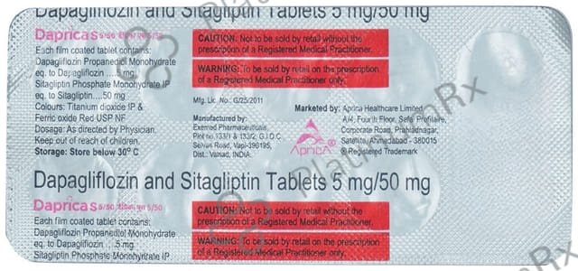 Daprica S 5/50mg Tablet 10s
