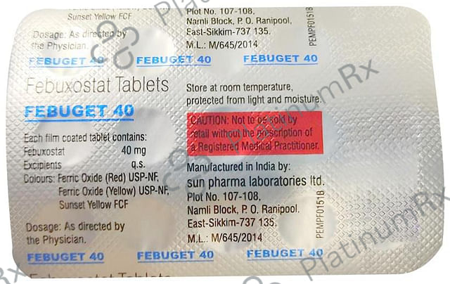 Febuget 40mg Tablet 15s