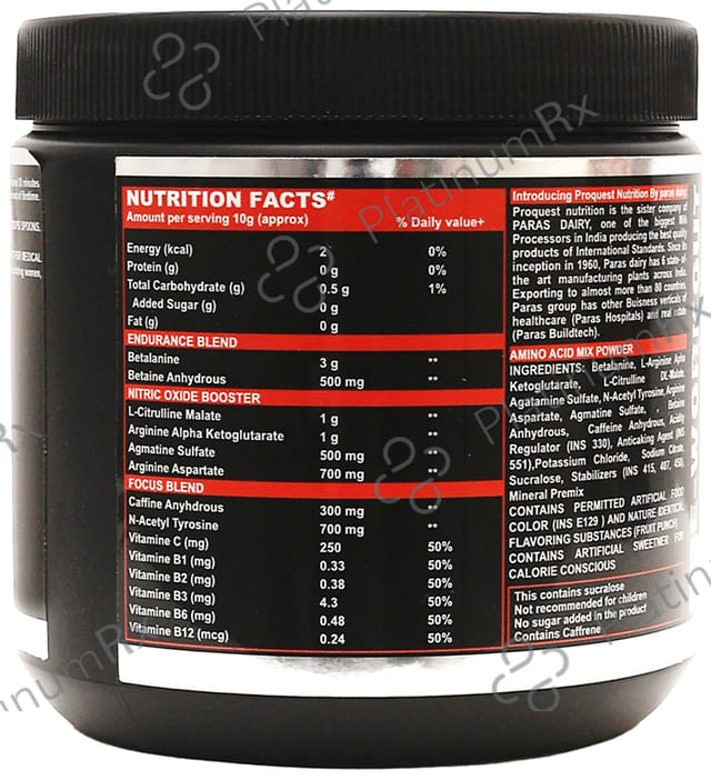 Pro Quest Advanced Pre-Workout Powder Fruit Punch