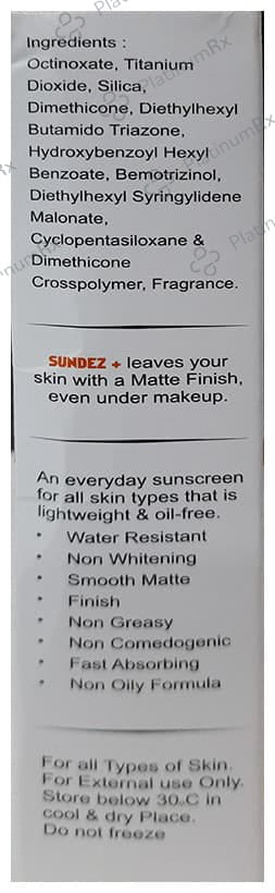 Sundez + Silicone Sunscreen SPF 30 Gel 50gm