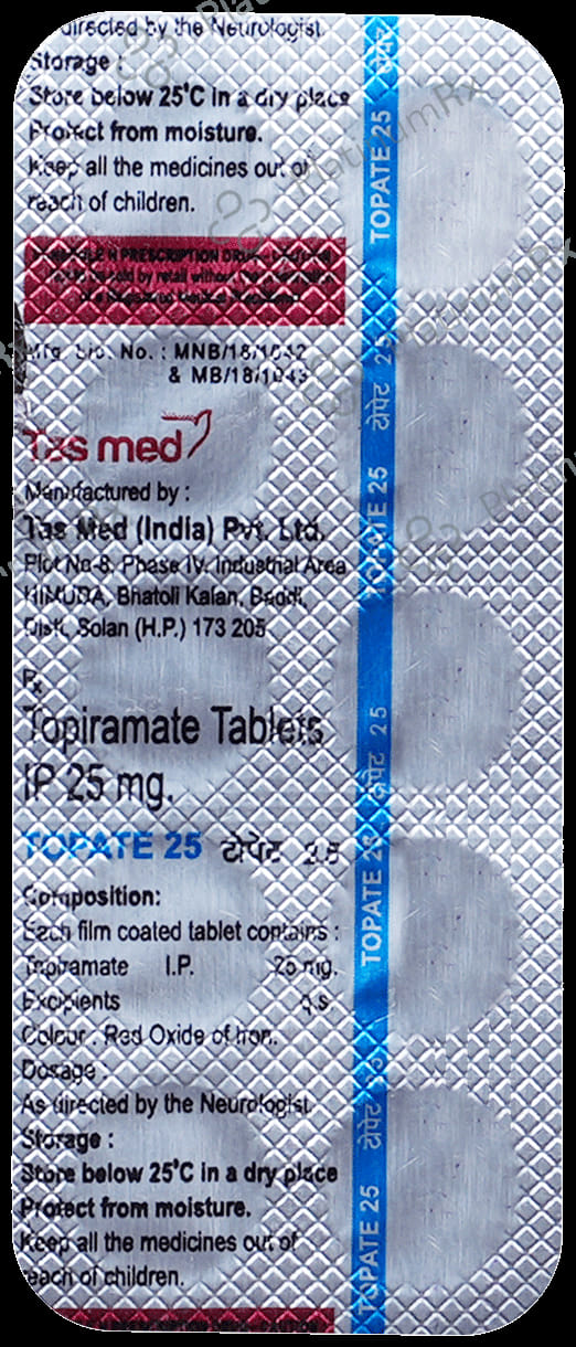 Topate 25mg Tablet