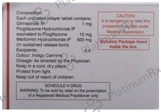 Triglimiprex 1/500/15mg Tablet SR 10s