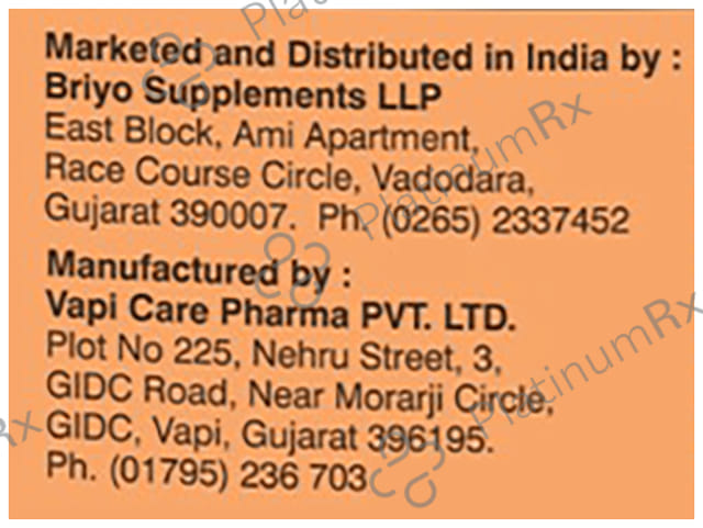 Briyo Vitamin D3 2000IU Chewable Tablet 90s