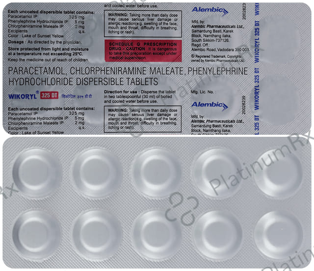 Wikoryl 2/325/5mg Tablet DT 10s