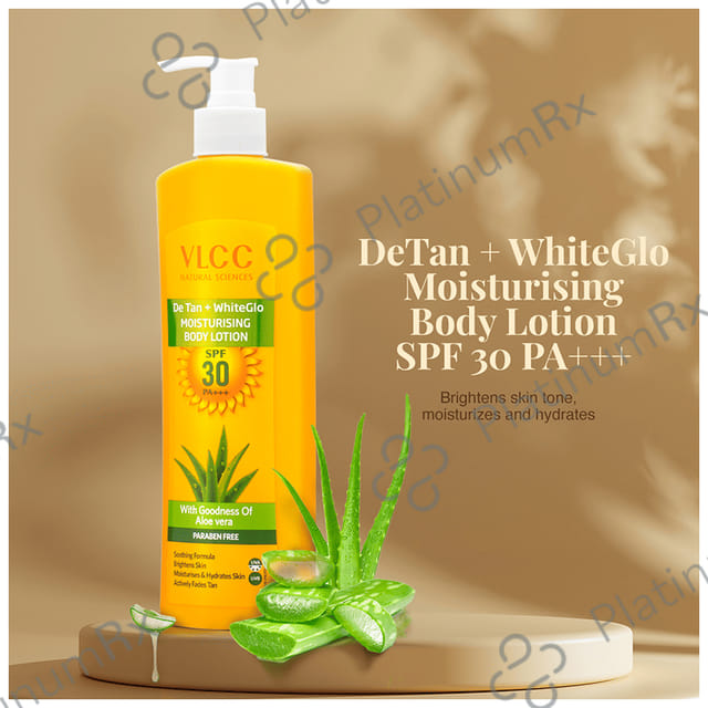 VLCC Natural Science De Tan + WhiteGlo Moisturising SPF 30 PA+++ 1 Body Lotion 350ml