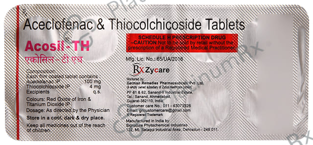 Acosil TH 100/4mg Tablet 10s