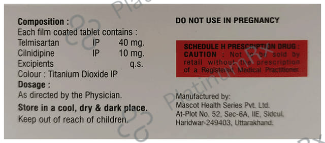 Cilsam T 10/40mg Tablet 10s