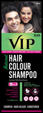 VIP Natural Hair Colour Black Shampoo 180ml