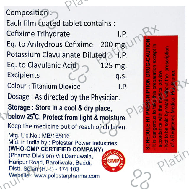 Onixim CV 200/125mg Tablet 10s