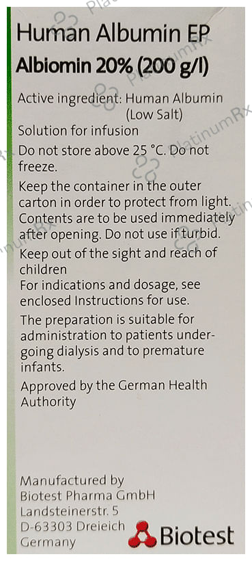 Albiomin 20% Infusion 100ml