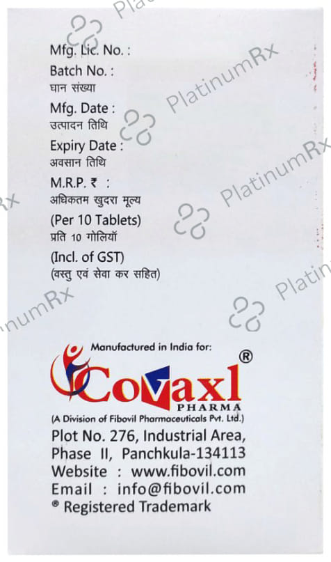 Cefuvax CV 500mg/125mg Tablet