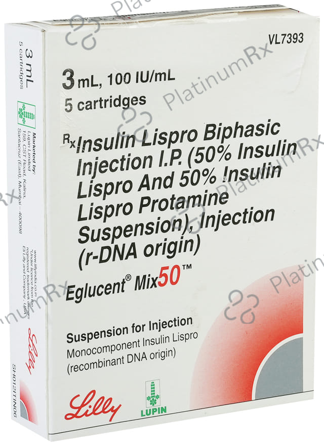 Eglucent Mix 50/50 (100 IU/ml) (1*3ml Refill Cartridge / Injection)