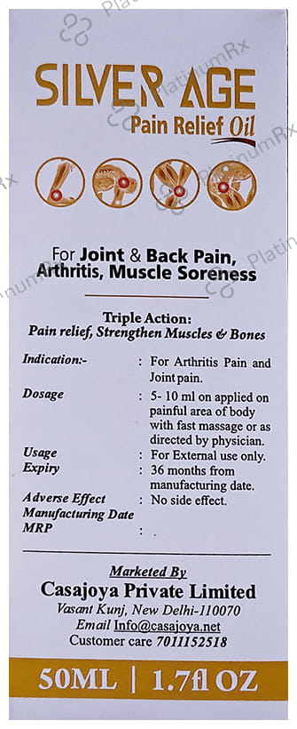 Silver Age Pain Relief Oil