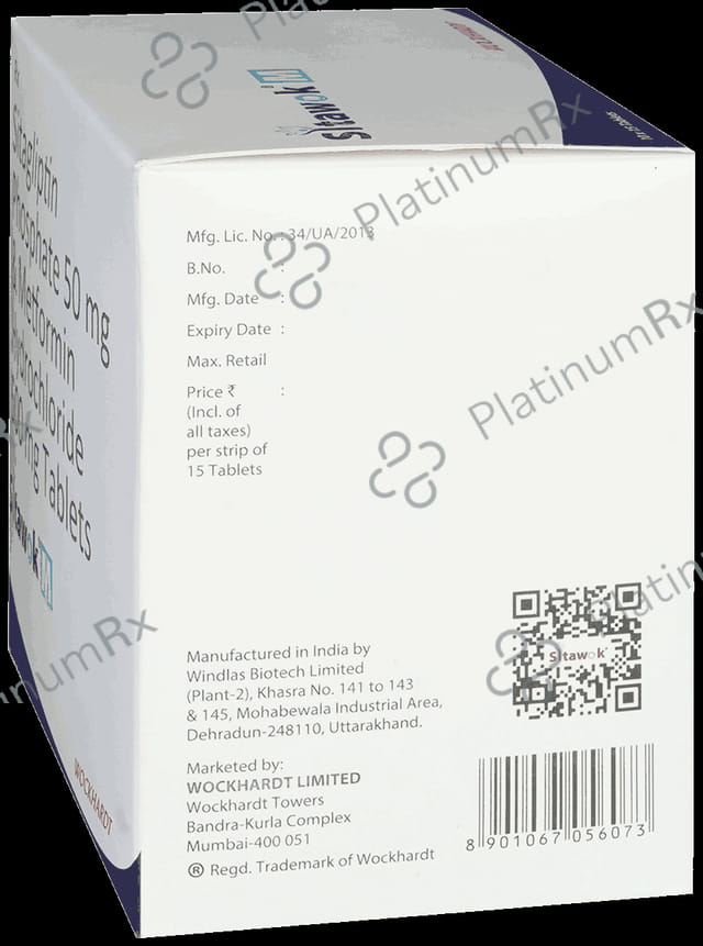Sitawok M 500 500/50mg Tablet 15s