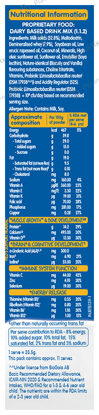 Nestle Lactogrow with Whey Protein, Calcium & Vitamin D (2 to 6 Years) - Flavour Biscuity and Vanilla
