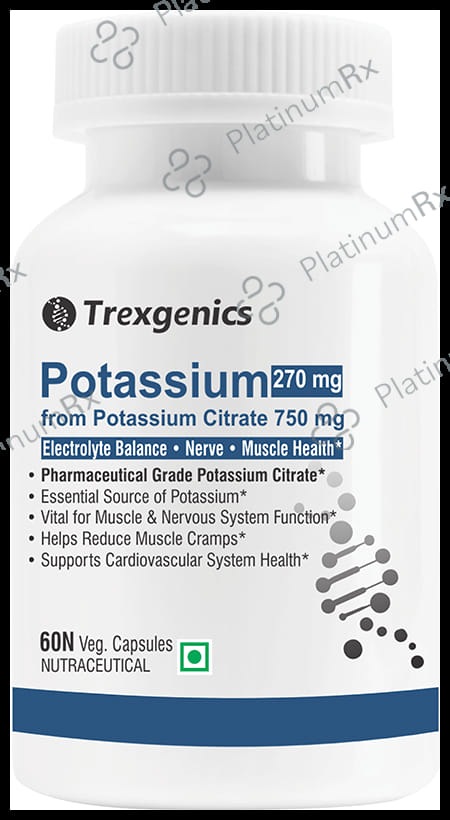 Trexgenics Potassium 270mg Veg Capsule